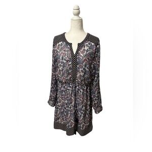 Daniel Rainn Paisley Mini Dress Casual Lightweight Women's Size Large